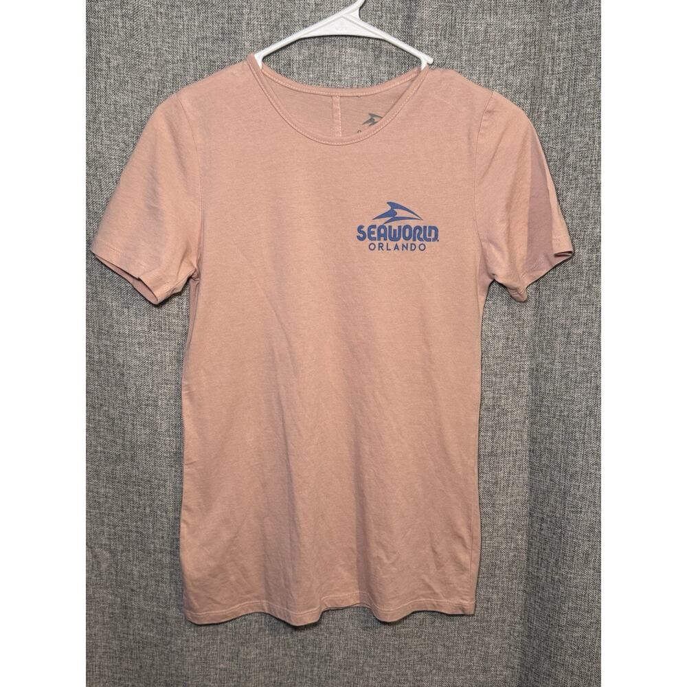 Women Sea World Graphic Peach T-Shirt - Size Small